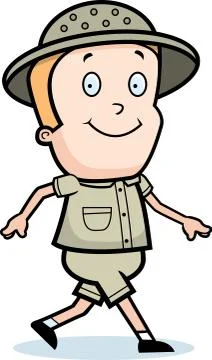 Explorer Walking Stock Illustration