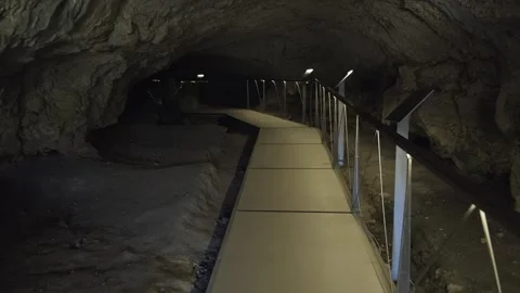 Explorering hidden secrets of Oziđana pećina cave. Stock Footage 259075782
