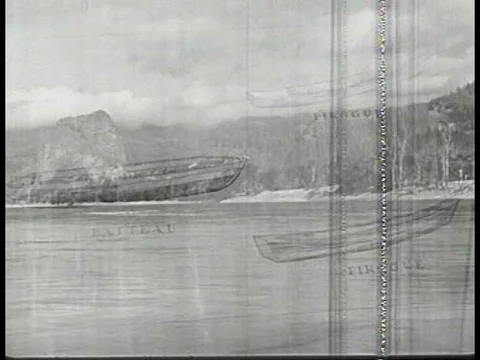 Explorers William Clark and Meriwether Lewis speak with Native American Stock Footage 79467560