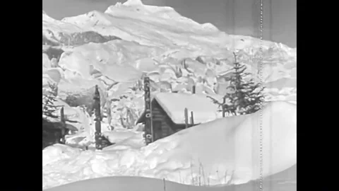 Explorers William Clark and Meriwether Lewis make plans to walk home from Fort Stock Footage 85768156