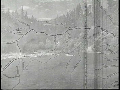 Explorers William Clark, Meriwether Lewis and Native American guide Sacagawea Stock Footage 79467566