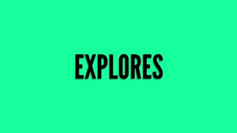 Explores with animated text effect Stock Footage 121911099