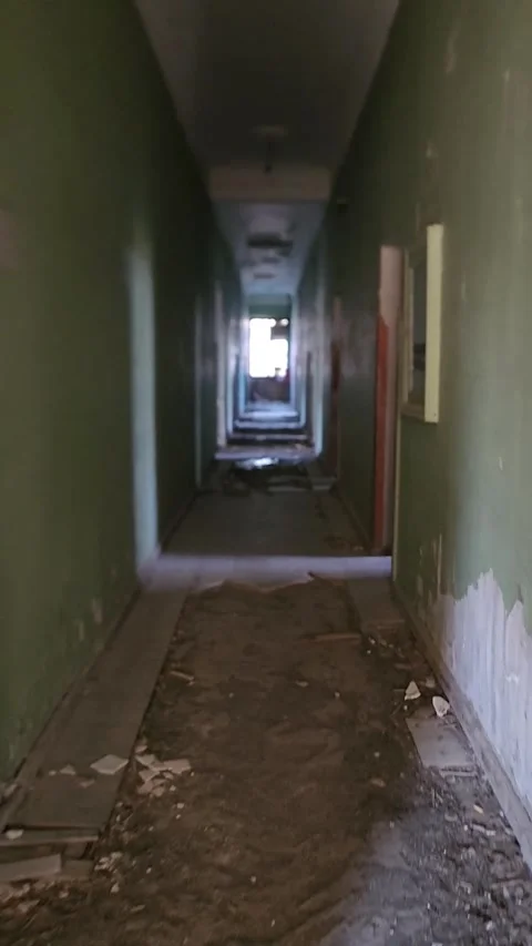 Exploring an abandoned building Stock Footage 303848008