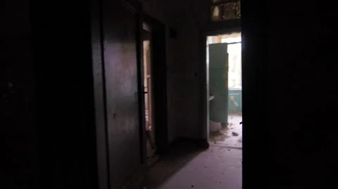 Exploring an abandoned building POV 스톡 동영상 58595655