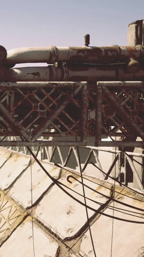 Exploring the abandoned industrial site filled with rust and memories Stock Footage 331367609