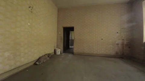 Exploring the Abandoned Ruins of a Soviet Sanatorium Stock Footage 278201221