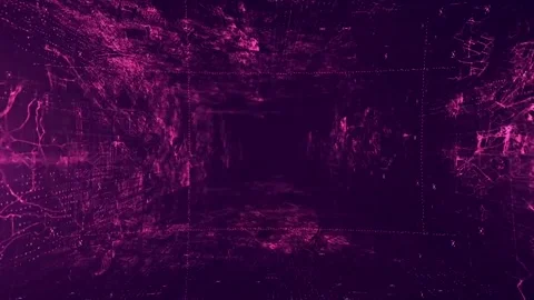 Exploring abstract digital spaces filled with vibrant patterns Stock Footage 320390540