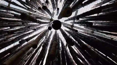 Exploring abstract geometry through striking light patterns 스톡 동영상 320388114