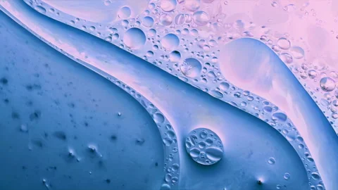 Exploring Abstract Liquid Patterns Featuring Bubbles in a Variety of Vibrant Stock Footage 305849157