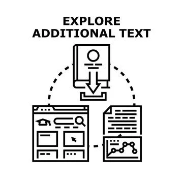 Exploring additional digital text and data analysis Stock Illustration