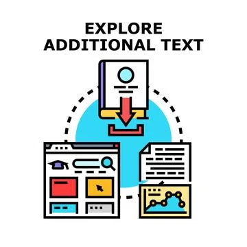 Exploring additional digital text and data analysis Stock Illustration