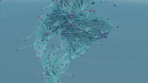 Exploring AI Networks: Abstract Animation. Stock Footage 244932743