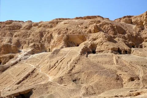 Exploring the Ancient Mortuary Temple of Hatshepsut in Deir El Bahri, Egypt.. Stock Photos
