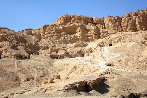Exploring the Ancient Ruins of Hatshepsut Mortuary Temple in Deir El Bahri,.. Stock Photos