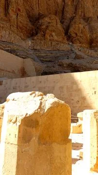 Exploring the Ancient Ruins of the Mortuary Temple of Hatshepsut in Deir El.. Stock Photos