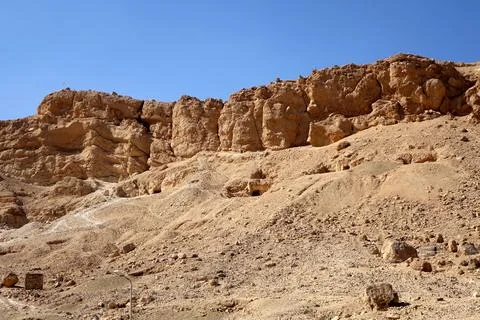 Exploring the Ancient Ruins of the Mortuary Temple of Hatshepsut in the Val.. Stock Photos
