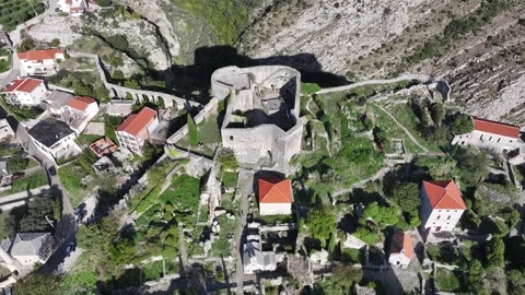 Exploring the ancient ruins of Stari Bar in Montenegro, showcasing its rich Stock Footage 287798134