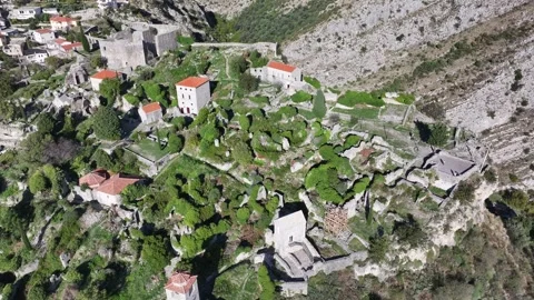 Exploring the ancient ruins of Stari Bar in Montenegro, showcasing its Stock Footage 287799901