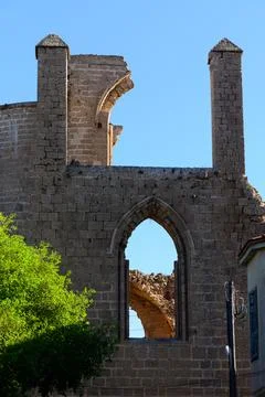 Exploring the ancient ruins under a vivid blue sky in a historic location Stock Photos