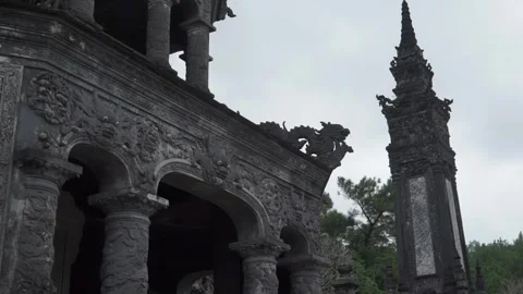 Exploring ancient Vietnamese temples and their intricate sculpture art Video stock 311585129