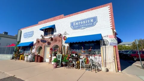 Exploring the Antiques Shops in Historic Boulder City - BOULDER CITY, UNITED Stock Footage 257004363