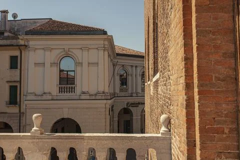 Exploring the architectural charm of treviso: a view from above Stock Photos