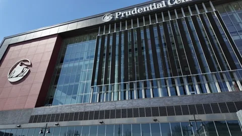 Exploring The Architectural Design Of Prudential Center In Newark. Stock Footage 280283879