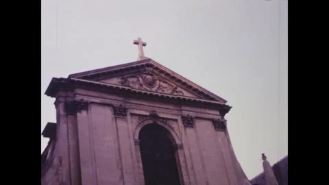 Exploring the architectural elegance of historical paris in 1975 Stock Footage 291050778