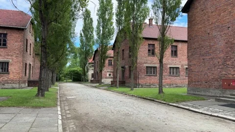 Exploring Auschwitz-Birkenau Museum Stock-Footage 277298027