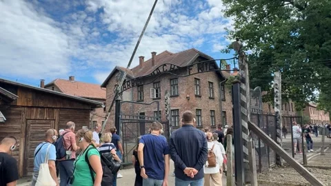 Exploring Auschwitz-Birkenau Museum Stock-Footage 277298040