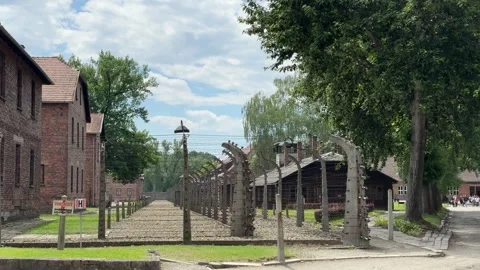 Exploring Auschwitz-Birkenau Museum Stock-Footage 277298186