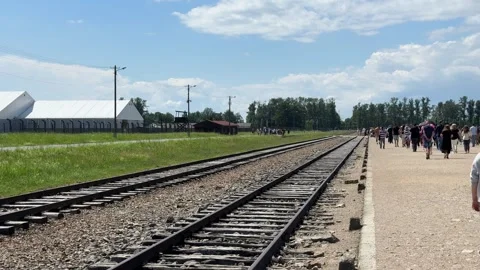 Exploring Auschwitz-Birkenau Museum Video stock 277298290