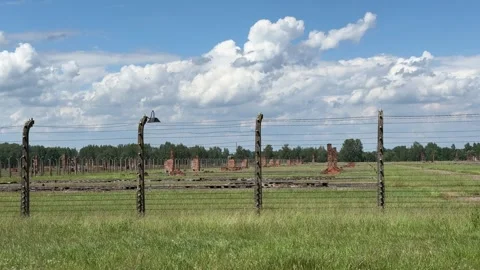 Exploring Auschwitz-Birkenau Museum Video stock 277298383