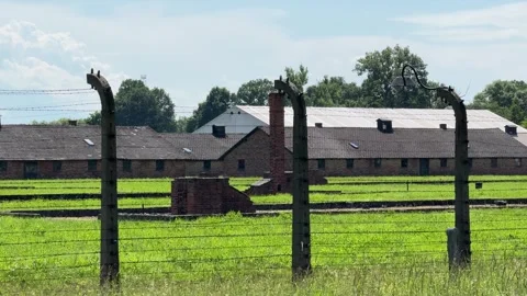 Exploring Auschwitz-Birkenau Museum Video stock 277298422