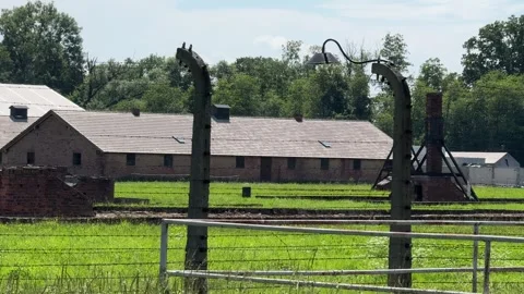 Exploring Auschwitz-Birkenau Museum Stock Footage 277298480