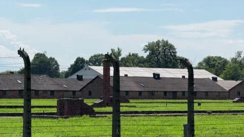 Exploring Auschwitz-Birkenau Museum Video stock 277298512