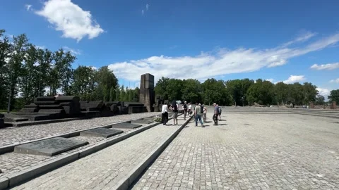 Exploring Auschwitz-Birkenau Museum Video stock 277298585