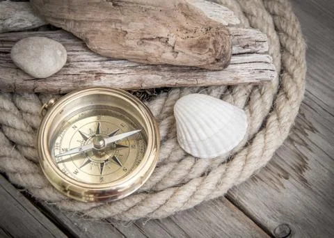 Exploring background with compass Stock Photos