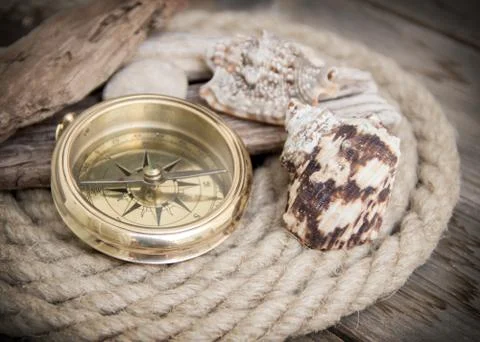 Exploring background with compass Stock Photos