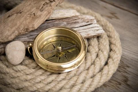 Exploring background with compass Stock Photos