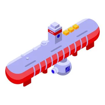Exploring bathyscaphe icon, isometric style Stock Illustration