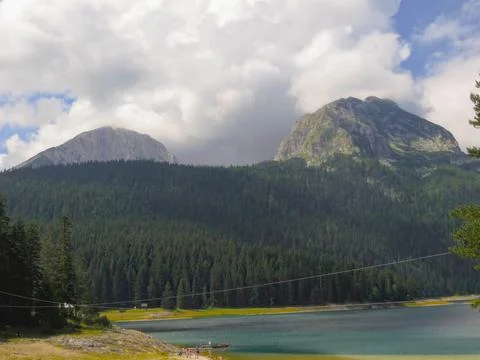 Exploring Black Lake and Mount Bobotov Kuk in Durmitor National Park, Monte.. Stock Photos