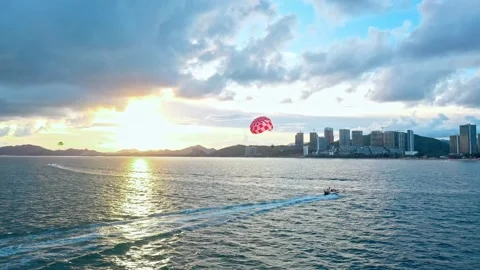 Exploring The Breathtaking Blue Seascape Of Huizhou Bay From Above Видео 326831773