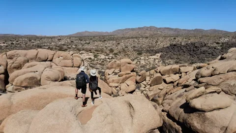 Exploring breathtaking desert landscapes at high altitudes with stunning view Stock-Footage 312673247