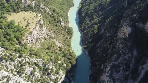 Exploring the Breathtaking Gorges of Verdon Natural Regional Park at Dawn Stock Footage 280600732