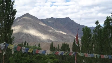 Exploring breathtaking mountains and roads of Ladakh region in India Video stock 310809074
