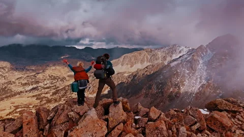 Exploring the breathtaking Pyrenees mountains in Spain from a drone view Stock Footage 303625095