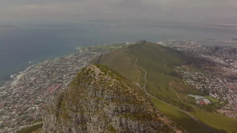 Exploring breathtaking views from Table Mountain in Cape Town Stock Footage 288121281