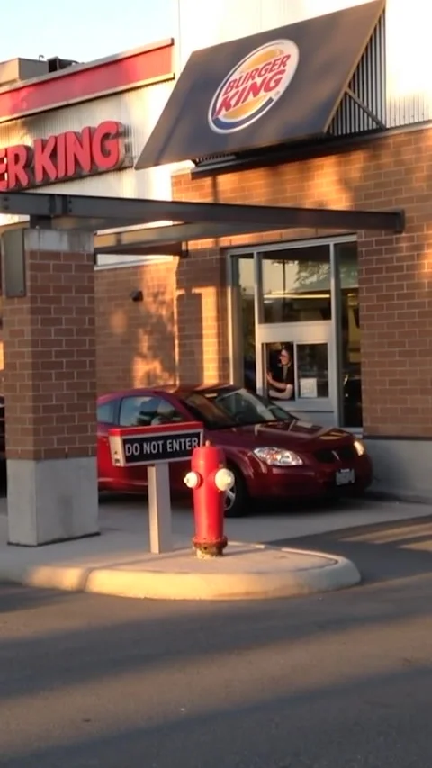 Exploring the Burger King Drive-Through Experience Stock Footage 272212167