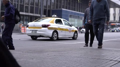 Exploring the Bustling 18 de Julio Avenue in Uruguay A Cinematic Panorama Stock Footage 247297515